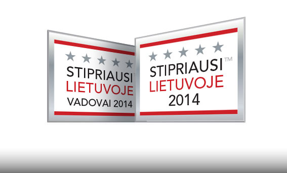 Stipriausi Lietuvoje 2014 sertifikatas